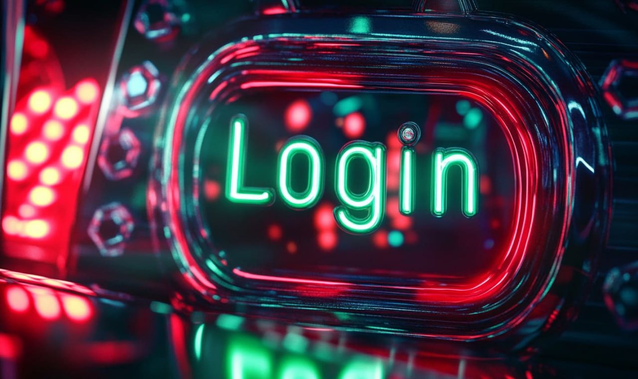 Ilustrasi pengguna login dengan aman di platform hiburan daring